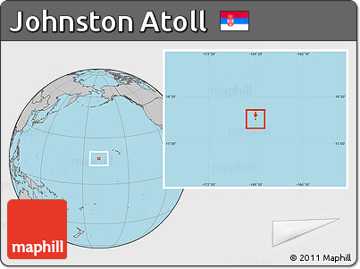Blank Location Map of Johnston Atoll, gray outside