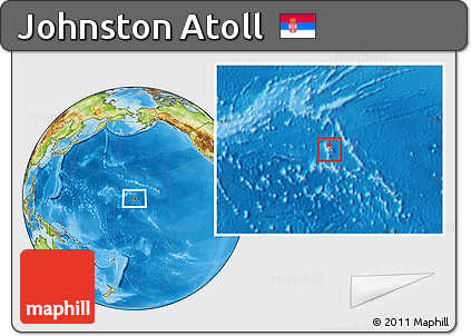 Blank Location Map of Johnston Atoll, physical outside