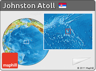 Blank Location Map of Johnston Atoll, physical outside