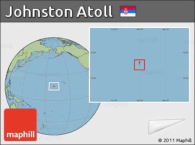 Blank Location Map of Johnston Atoll, savanna style outside