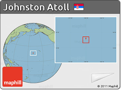 Blank Location Map of Johnston Atoll, savanna style outside
