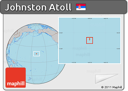 Gray Location Map of Johnston Atoll