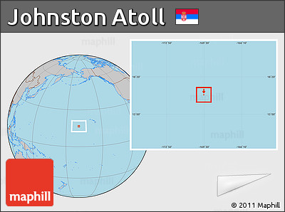 Gray Location Map of Johnston Atoll
