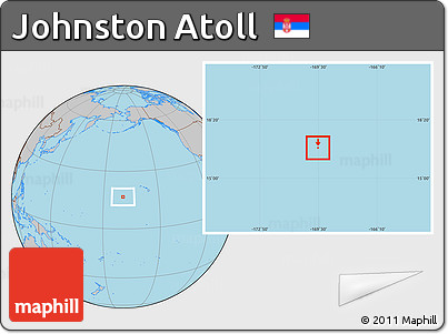 Gray Location Map of Johnston Atoll