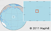 Gray Location Map of Johnston Atoll, highlighted continent