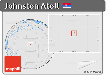 Gray Location Map of Johnston Atoll, lighten, desaturated
