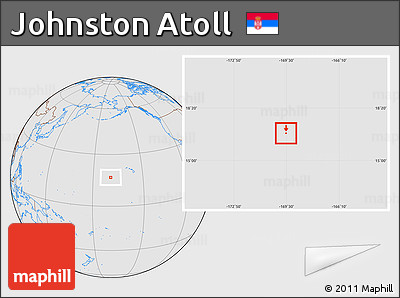 Gray Location Map of Johnston Atoll, lighten, desaturated