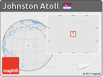 Gray Location Map of Johnston Atoll, lighten, desaturated