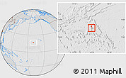 Gray Location Map of Johnston Atoll, lighten, desaturated, hill shading