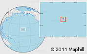 Gray Location Map of Johnston Atoll, lighten, desaturated, land only