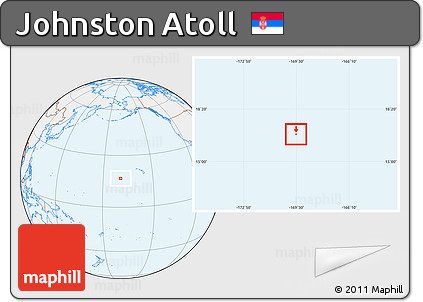 Gray Location Map of Johnston Atoll, lighten