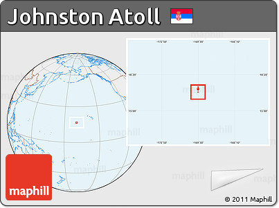 Gray Location Map of Johnston Atoll, lighten
