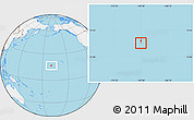 Gray Location Map of Johnston Atoll, lighten, land only