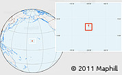 Gray Location Map of Johnston Atoll, lighten