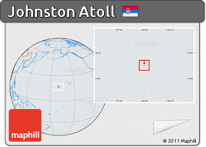 Gray Location Map of Johnston Atoll, lighten, semi-desaturated