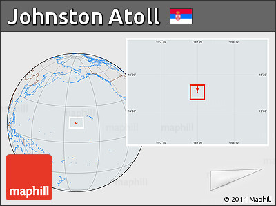 Gray Location Map of Johnston Atoll, lighten, semi-desaturated