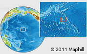 Gray Location Map of Johnston Atoll, physical outside