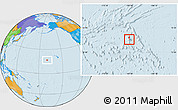 Gray Location Map of Johnston Atoll, political outside