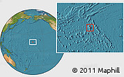 Gray Location Map of Johnston Atoll, satellite outside, hill shading