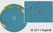 Gray Location Map of Johnston Atoll, satellite outside