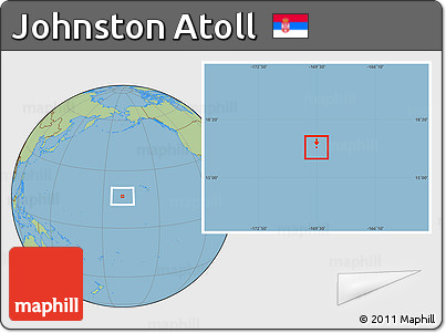 Gray Location Map of Johnston Atoll, savanna style outside