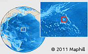 Gray Location Map of Johnston Atoll, shaded relief outside