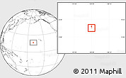 Physical Location Map of Johnston Atoll, blank outside