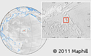 Physical Location Map of Johnston Atoll, lighten, desaturated