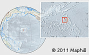 Physical Location Map of Johnston Atoll, lighten, semi-desaturated