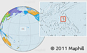 Physical Location Map of Johnston Atoll, political outside