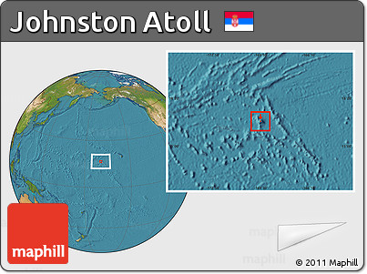 Physical Location Map of Johnston Atoll, satellite outside
