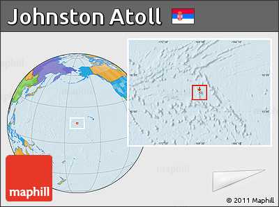Political Location Map of Johnston Atoll