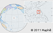 Political Location Map of Johnston Atoll, lighten