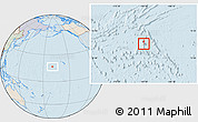 Political Location Map of Johnston Atoll, lighten, semi-desaturated, land only
