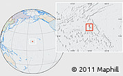 Political Location Map of Johnston Atoll, lighten, semi-desaturated