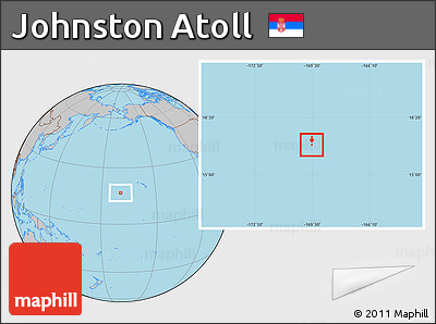 Satellite Location Map of Johnston Atoll, gray outside