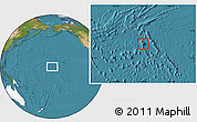 Satellite Location Map of Johnston Atoll, highlighted continent