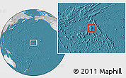 Satellite Location Map of Johnston Atoll, lighten, desaturated, land only