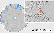 Satellite Location Map of Johnston Atoll, lighten, desaturated