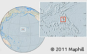 Satellite Location Map of Johnston Atoll, lighten