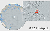 Satellite Location Map of Johnston Atoll, lighten, semi-desaturated