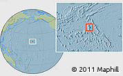 Satellite Location Map of Johnston Atoll, savanna style outside, hill shading