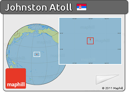 Savanna Style Location Map of Johnston Atoll