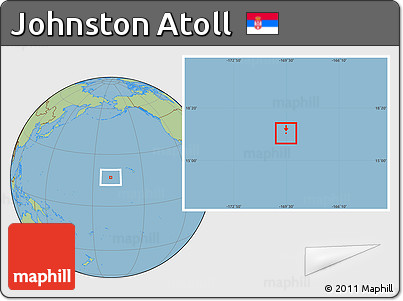 Savanna Style Location Map of Johnston Atoll