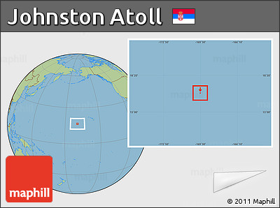 Savanna Style Location Map of Johnston Atoll