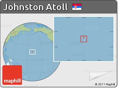 Savanna Style Location Map of Johnston Atoll, highlighted continent