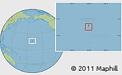 Savanna Style Location Map of Johnston Atoll, hill shading inside