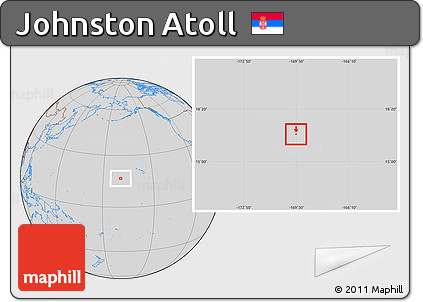 Savanna Style Location Map of Johnston Atoll, lighten, desaturated