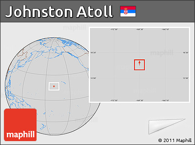 Savanna Style Location Map of Johnston Atoll, lighten, desaturated