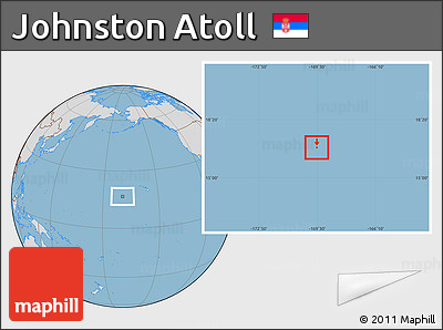 Savanna Style Location Map of Johnston Atoll, lighten, desaturated, land only